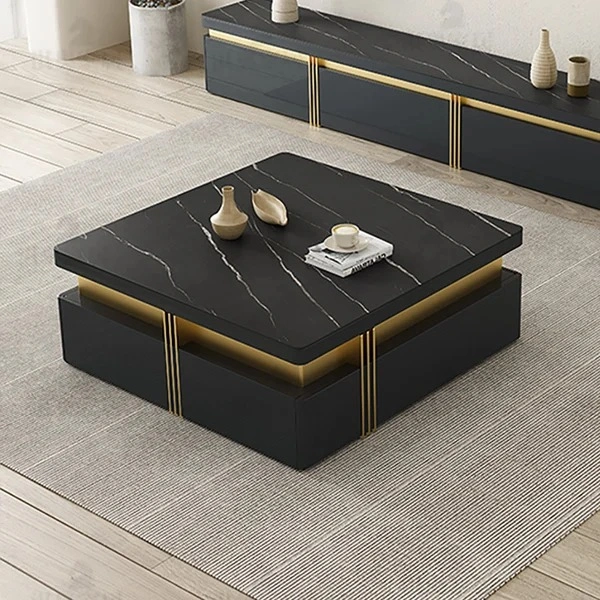 Albali Luxury Sintered Stone Coffee Table with Storage - photo 3