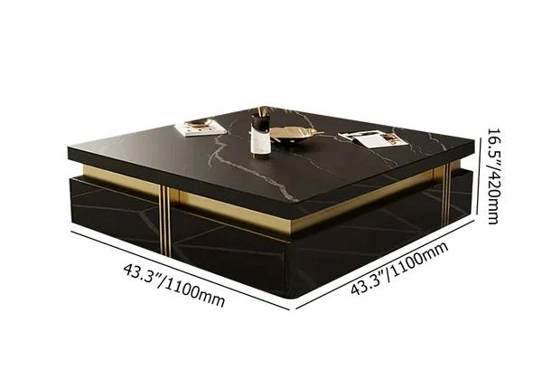 Albali Luxury Sintered Stone Coffee Table with Storage - photo 5