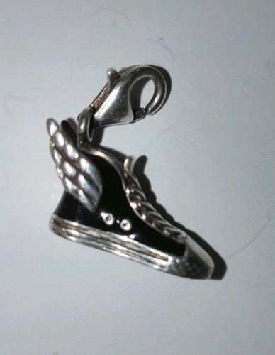 Thomas Sabo Discontinued Black Enamel Winged Sneaker Charm - photo 3