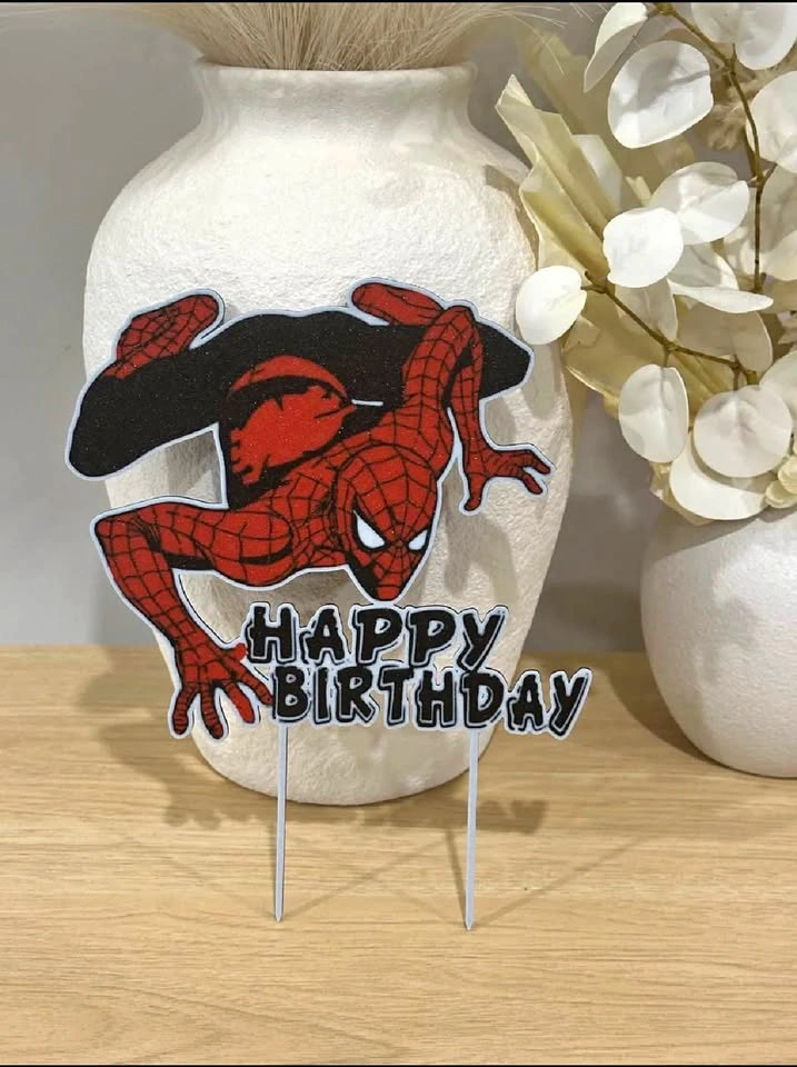 Spider-Man Happy Birthday Cake Topper