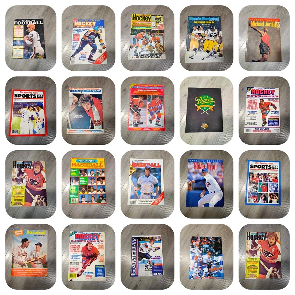 Vintage Sport's Magazines & Programs 50's - 90's x20