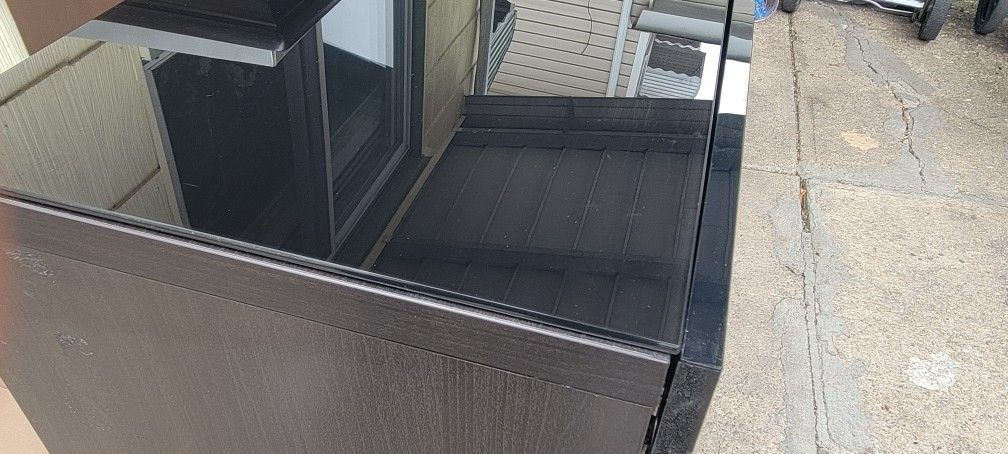 IKEA Black Gloss TV Stand Storage - photo 4