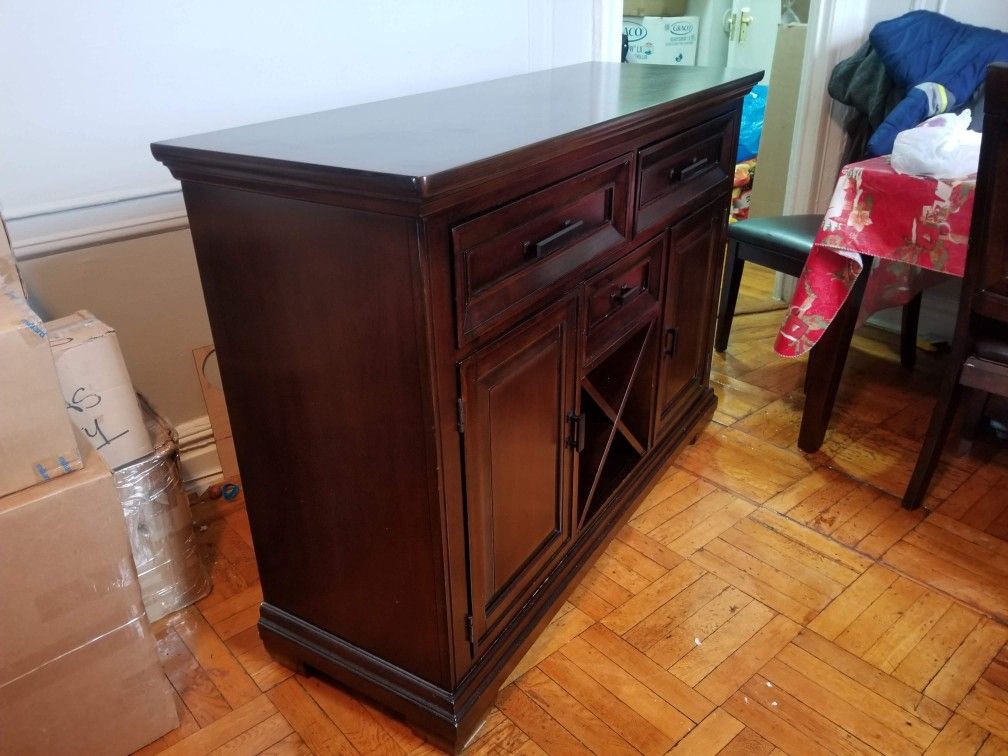 Buffet Table with Wine And Liquor Storage- Hardwood - photo 3