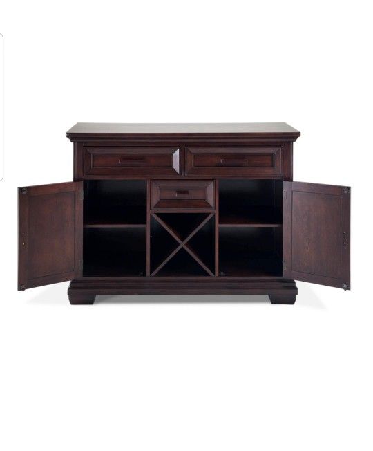 Buffet Table with Wine And Liquor Storage- Hardwood - photo 5