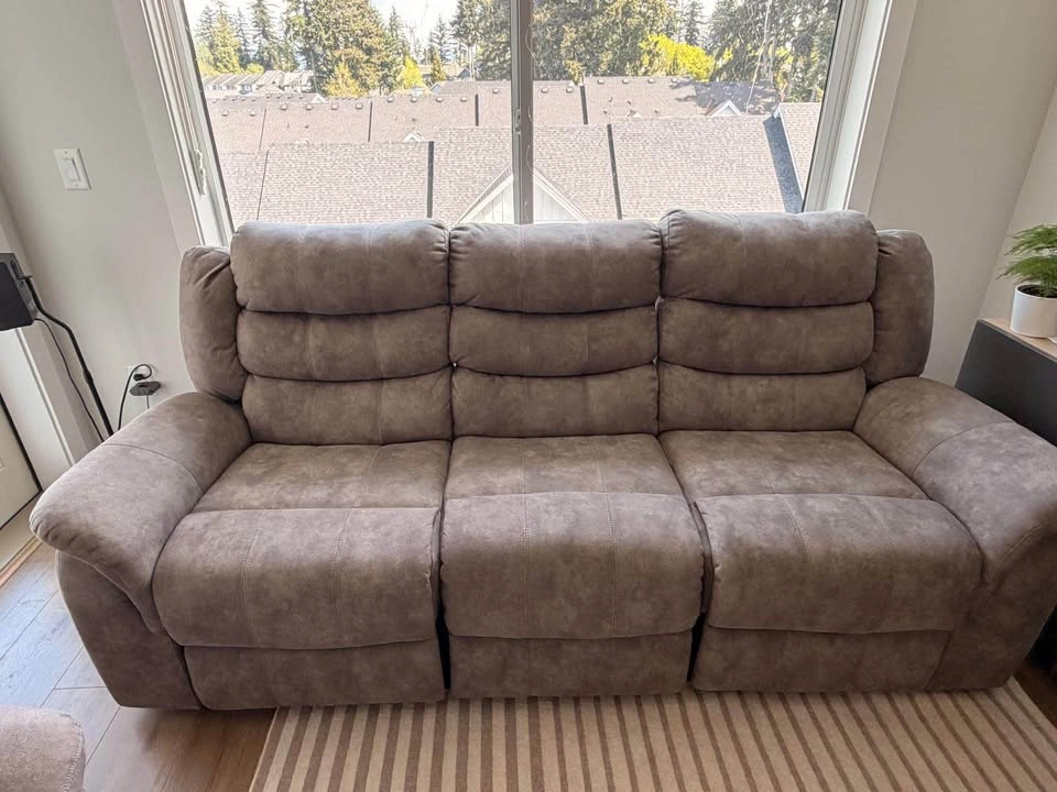 Recliner couch 3 piece and 2 piece moving sale - photo 2