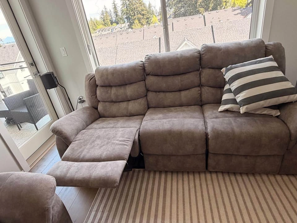 Recliner couch 3 piece and 2 piece moving sale - photo 3