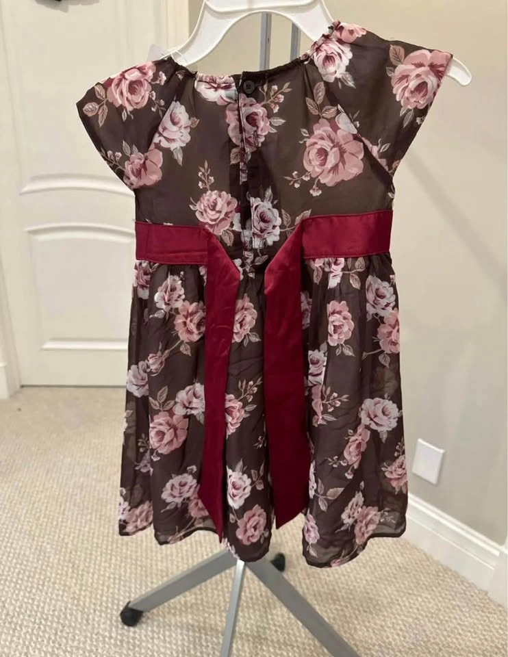 Brand New Brown Girls Party Dress Size 5 - photo 2