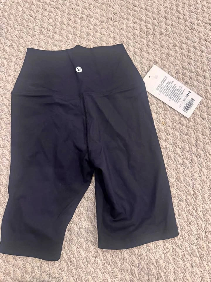Brand New Lululemon Black Align Long Bike Shorts Size 2