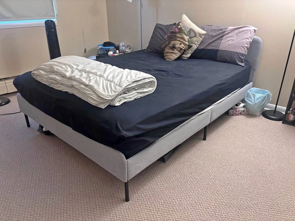 IKEA SLATTUM Queen Bed Frame and Mattress