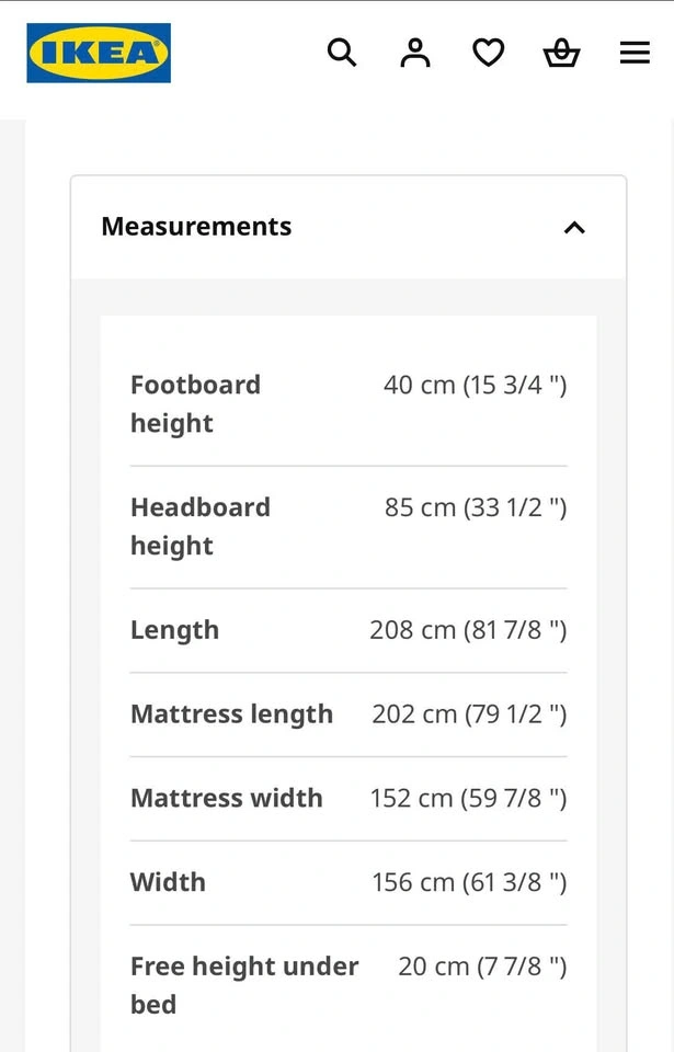 IKEA SLATTUM Queen Bed Frame and Mattress - photo 3