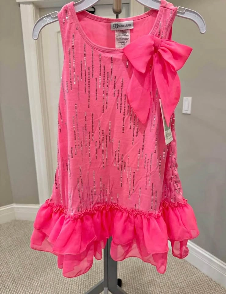 Brand New Hot Pink Girls Party Dress Size 5