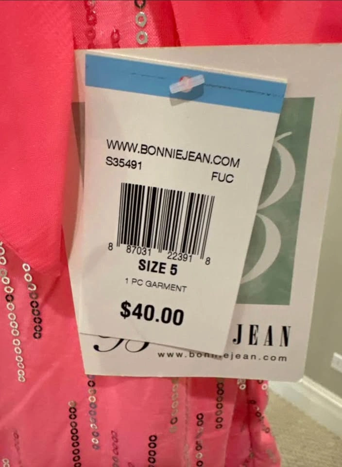 Brand New Hot Pink Girls Party Dress Size 5 - photo 3