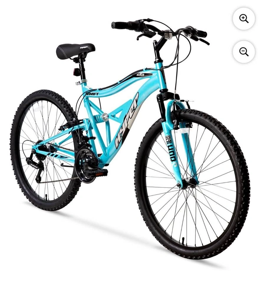 Mountain Bike with Bell Comfort Seat and Helmet