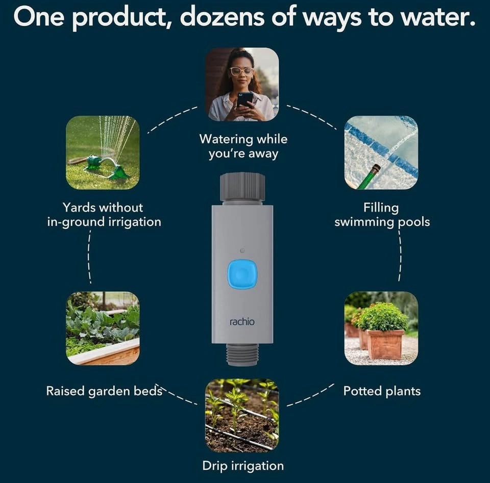 Rachio Smart Hose Timer (2 Valves + 1 WiFi Hub) - Brand New - photo 5