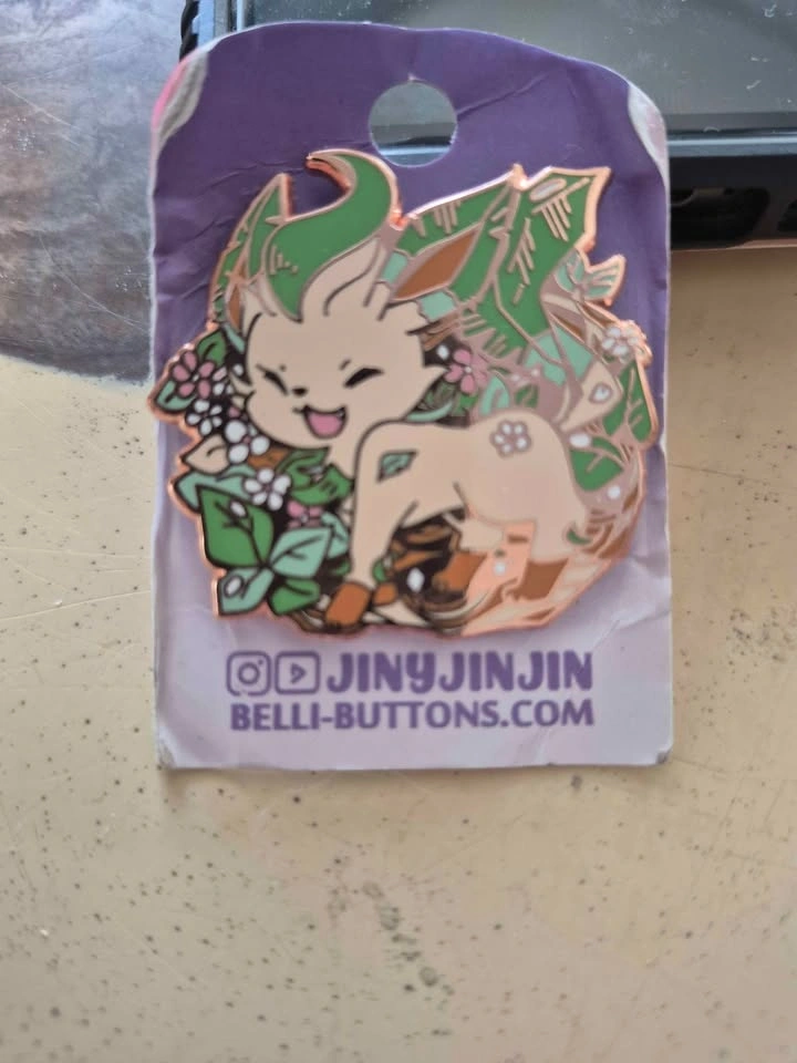 JinyJinJin Leafeon Enamel Pin - photo 2