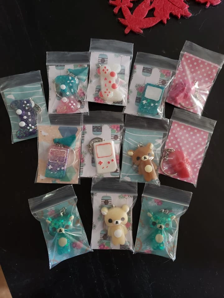 Hand made resin key chains