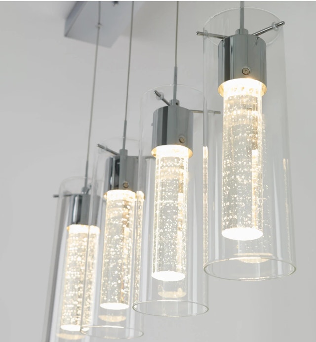 Artika 4-Light Integrated LED Pendant Light (Chrome) - Like New