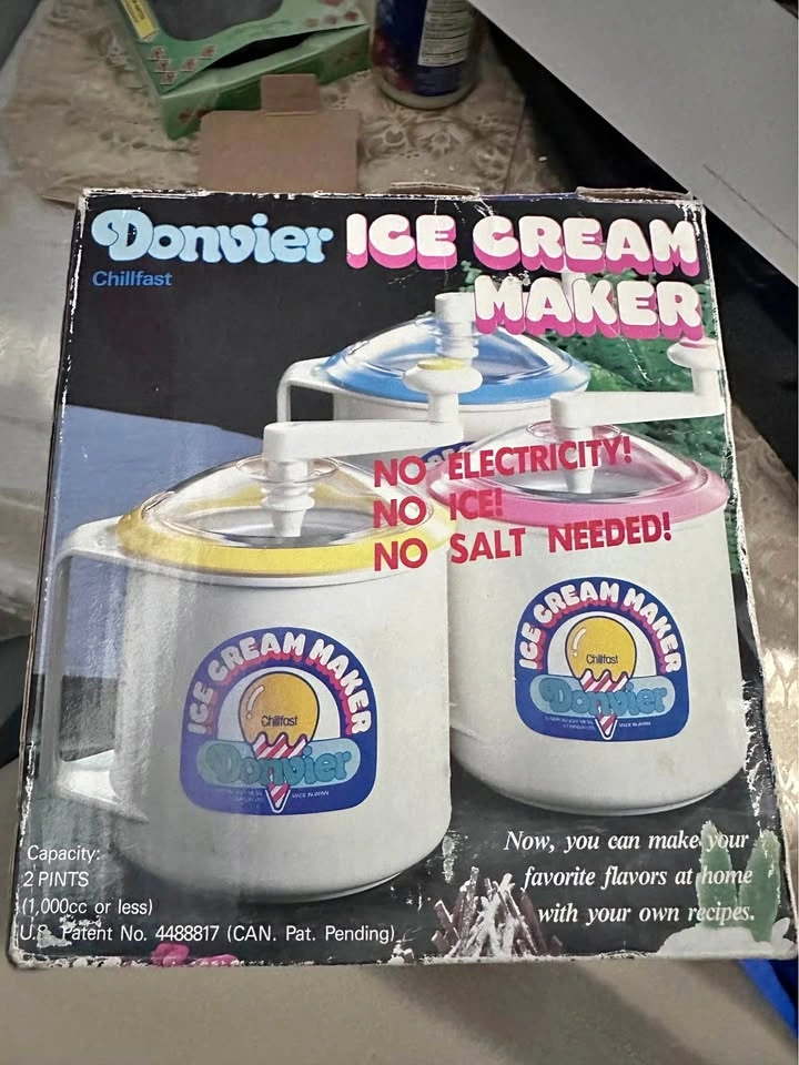 BNIB Donvier Chilfast ice cream maker