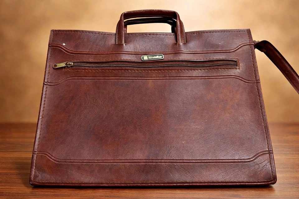 Vintage Stradellina Brown Leather Men's Bag