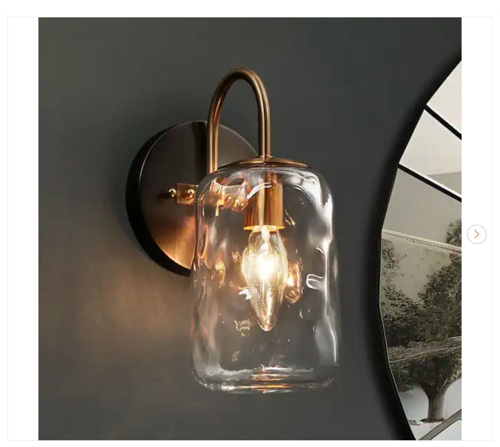 Cellar Gunmetal Gray 1-Light Wall Sconce Mason Jar Shade