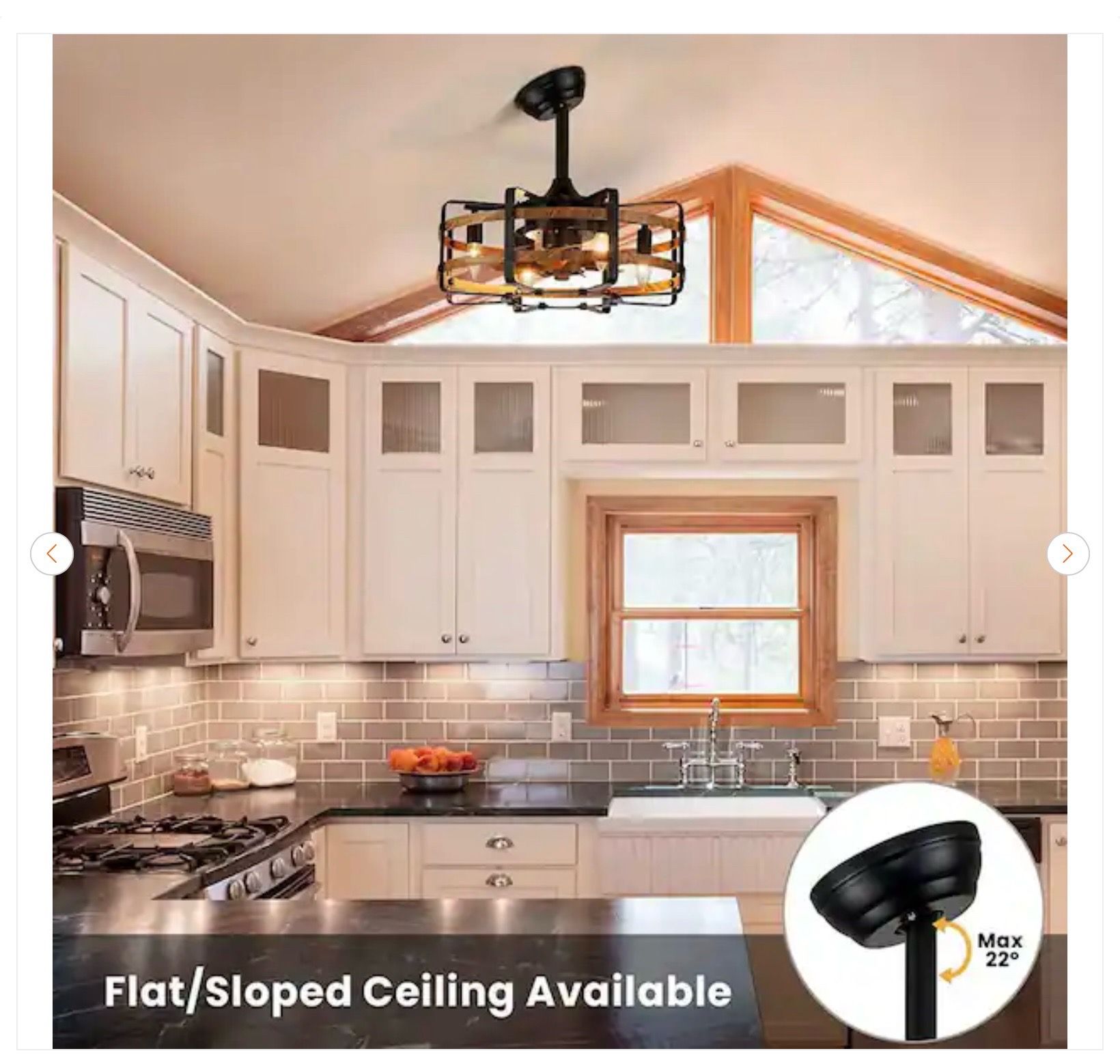 20 in. 4-Light Farmhouse Caged Ceiling Fan with Light - photo 4