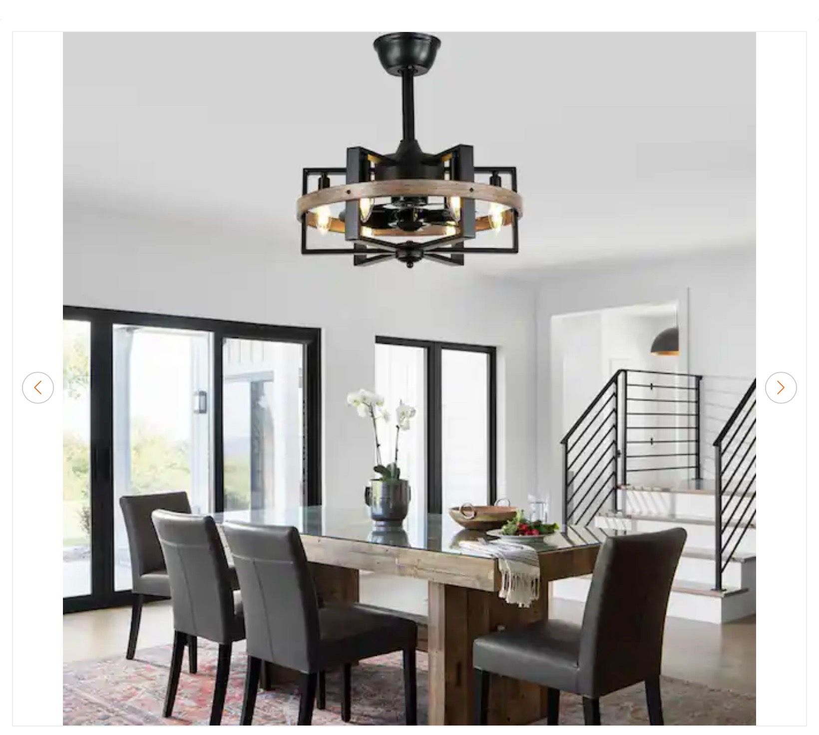 Vintlume 18 in. Industrial Brown Caged Ceiling Fan - New - photo 3