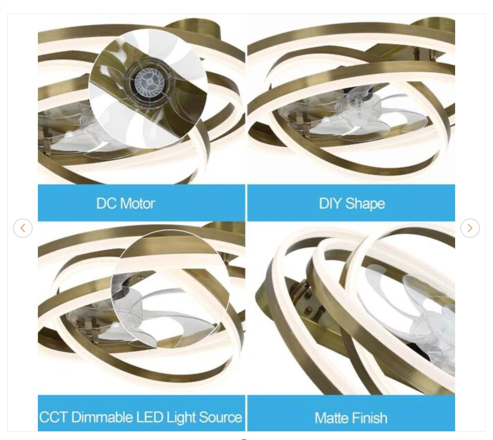 Becca 24 in. DIY Shade LED Bronze Smart Flush Mount Fan - photo 2