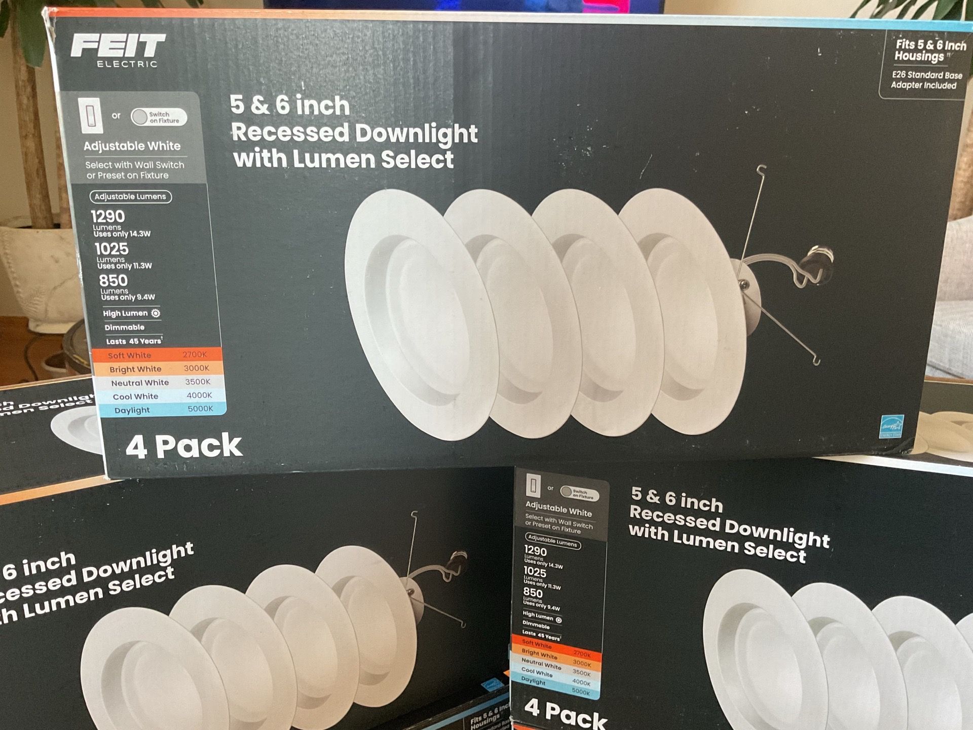 5/6 in. 1290 Lumens LED Retrofit Recessed Light Trim 20 Pack - photo 2