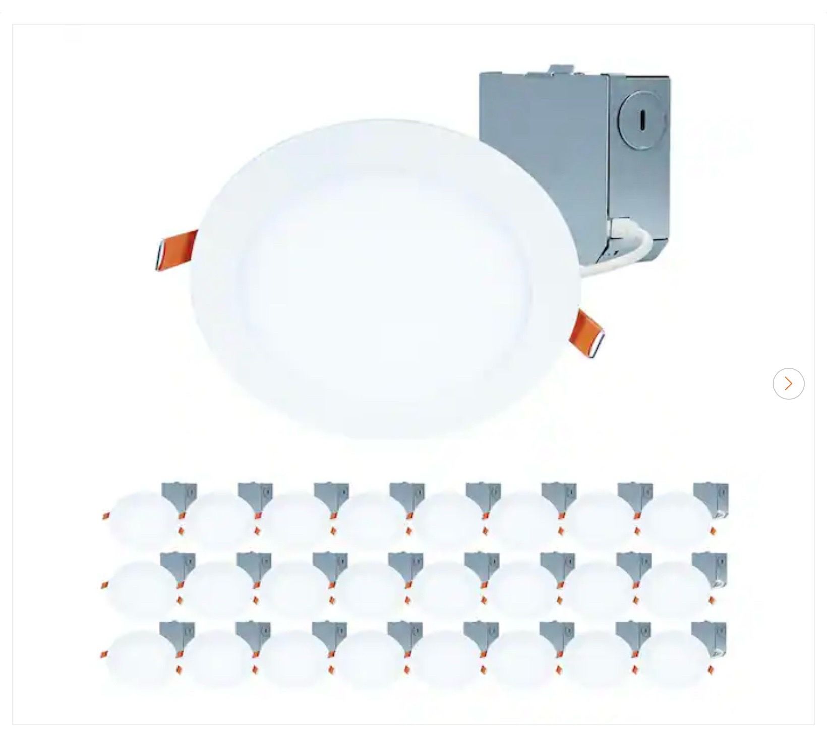 Halo 6 in. Ultra-Slim Downlight LED Recessed Light Kit 24PK