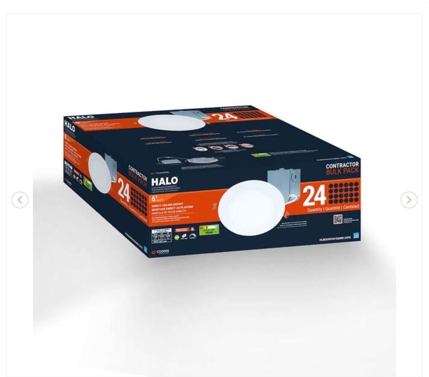 Halo 6 in. Ultra-Slim Downlight LED Recessed Light Kit 24PK - photo 2