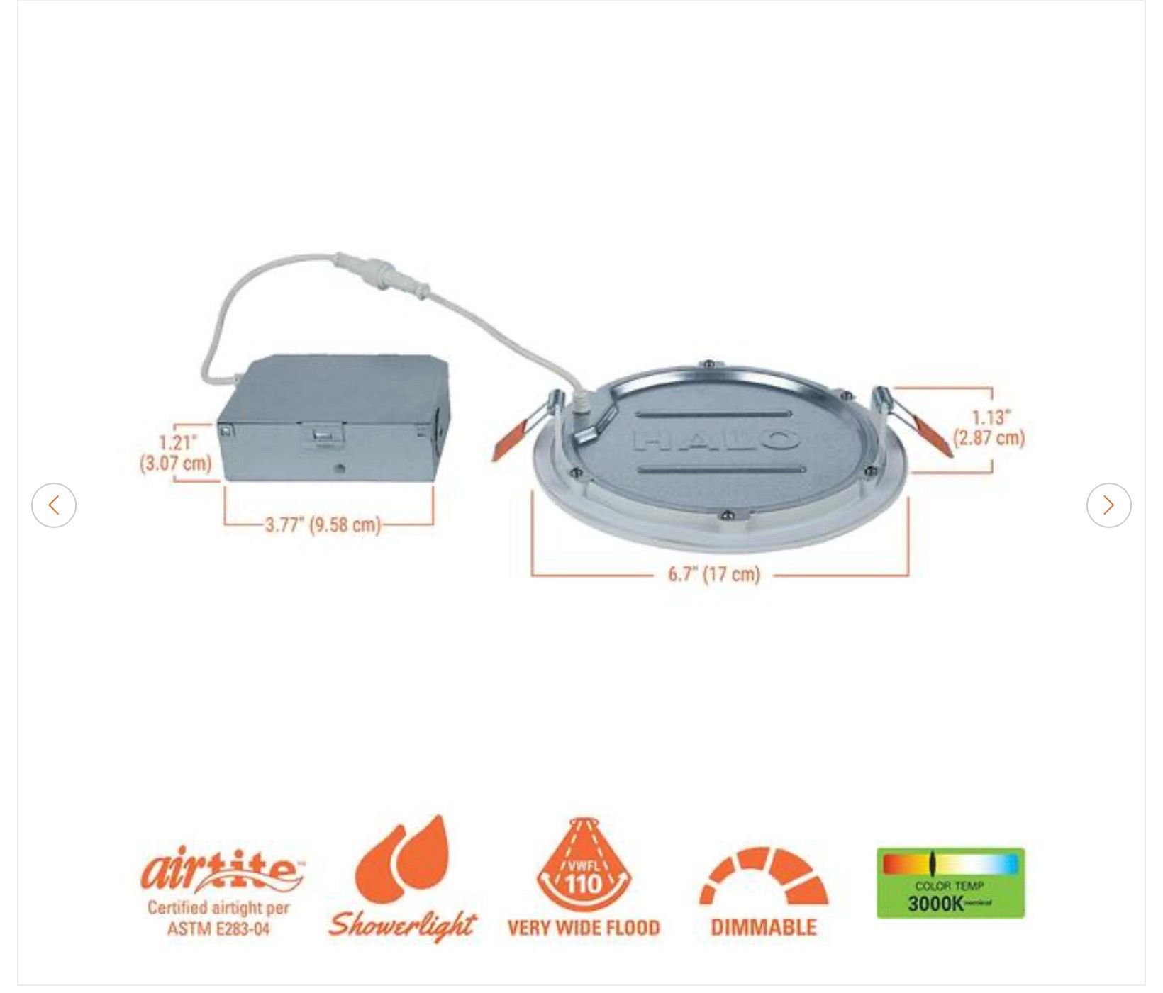 Halo 6 in. Ultra-Slim Downlight LED Recessed Light Kit 24PK - photo 3