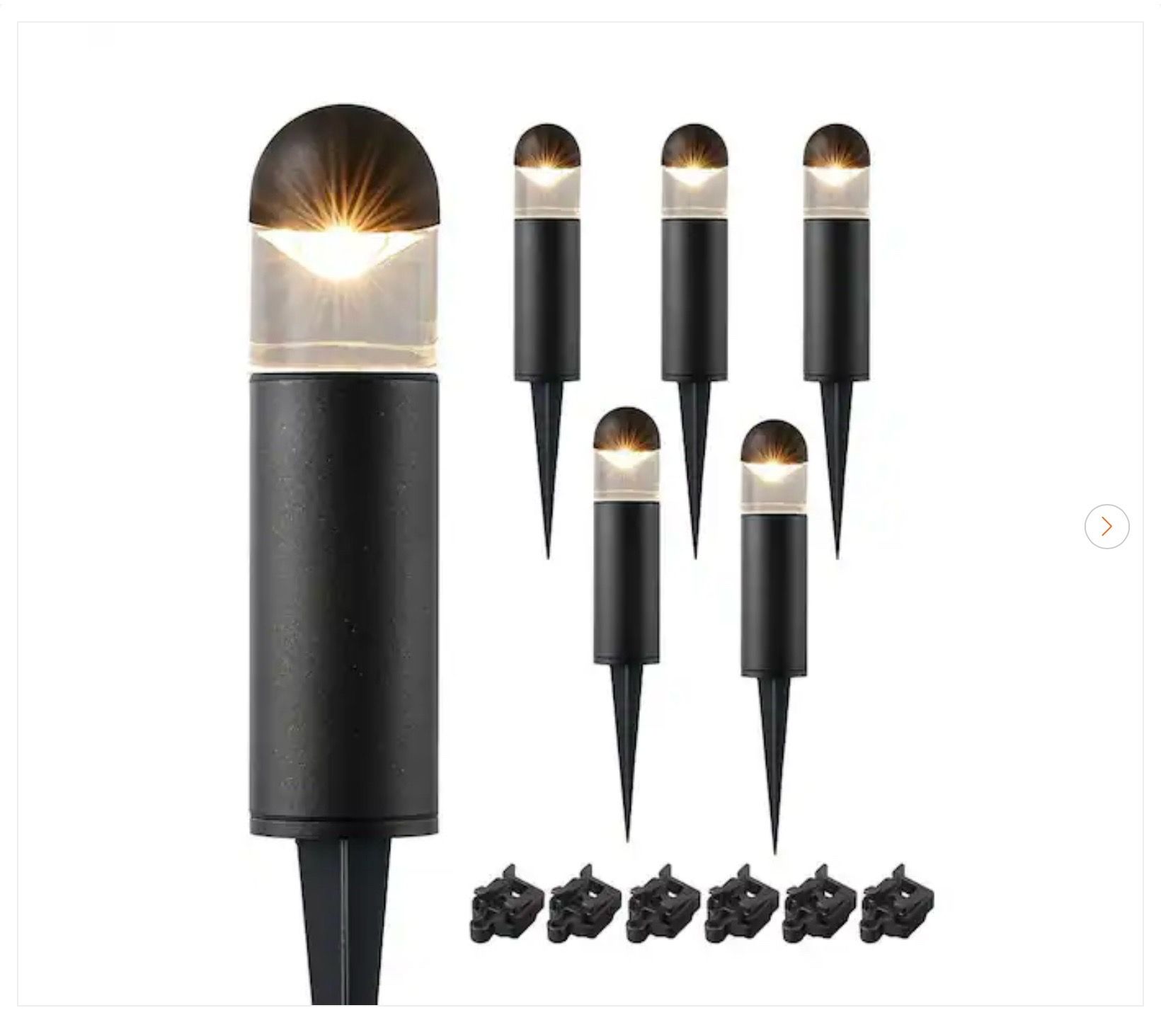 19 Lumens Black Plug-In Integrated LED Outdoor Path Lights