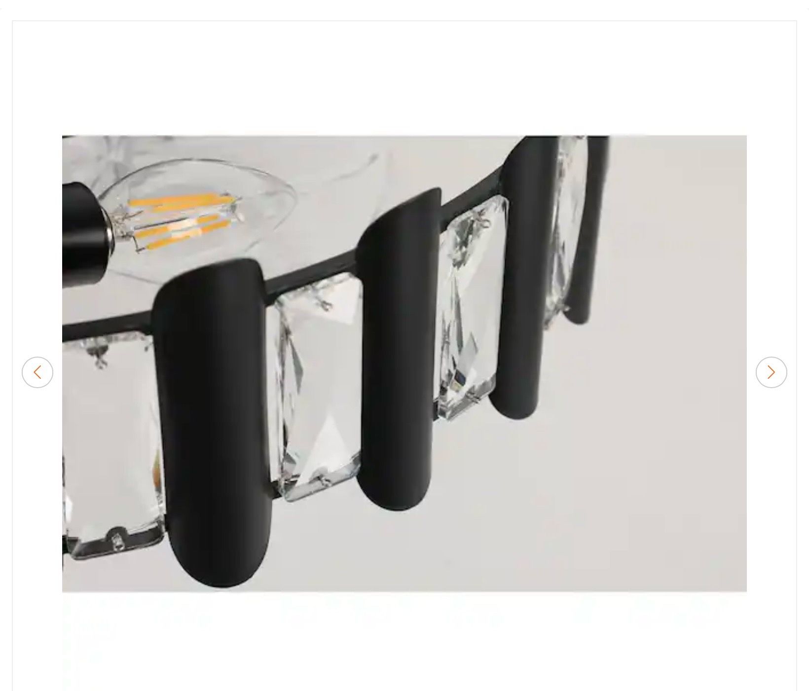 17.71 in. Indoor Modern Black Crystal Ceiling Fan - New - photo 2