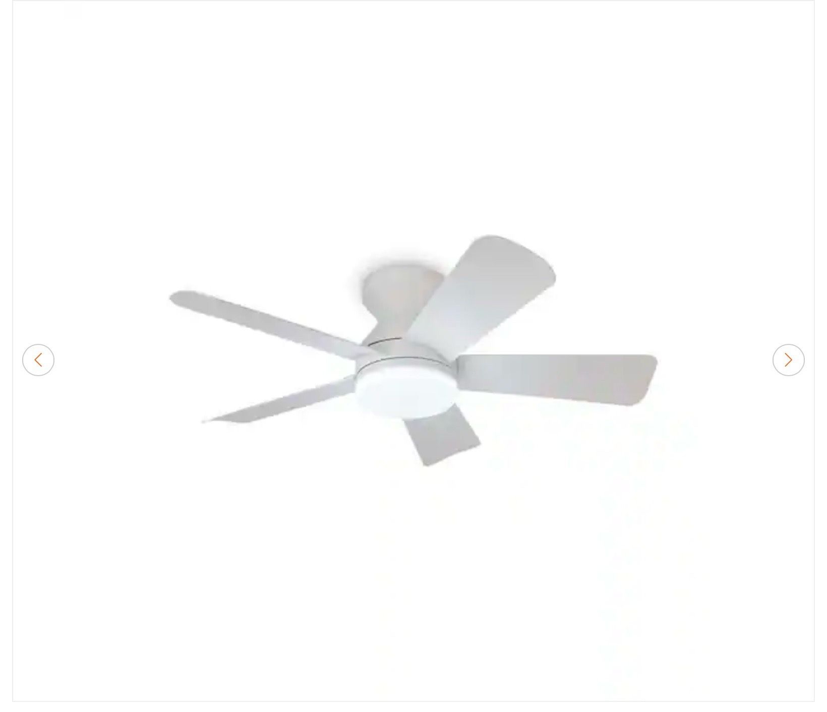 35 in. White Flush Mount Modern Ceiling Fan - photo 2