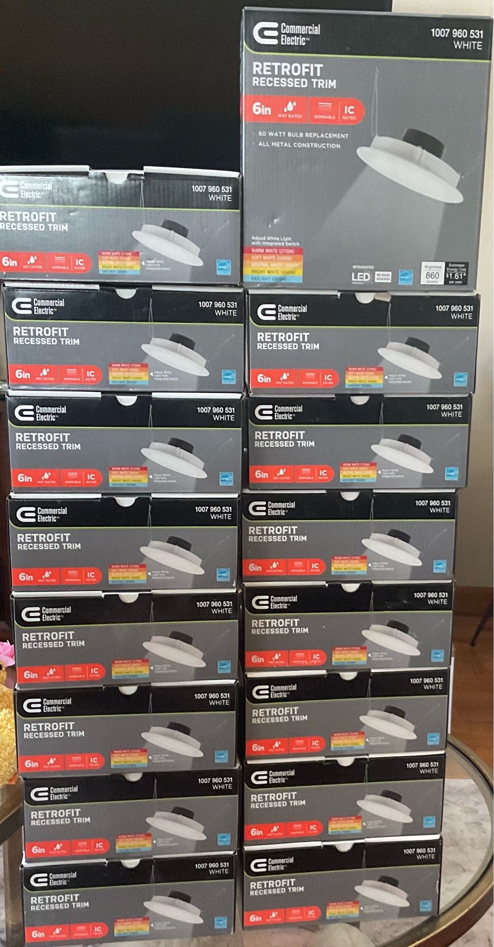 Commercial Electric 6-inch LED Recessed Light - New