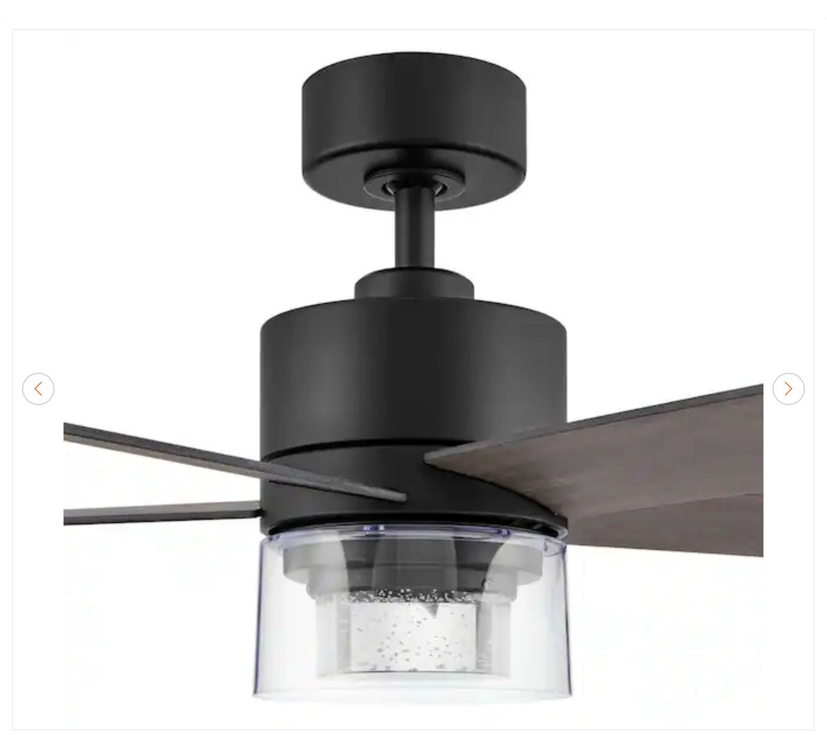 Hampton Bay Crysalis 52 in. Matte Black Ceiling Fan - New - photo 3