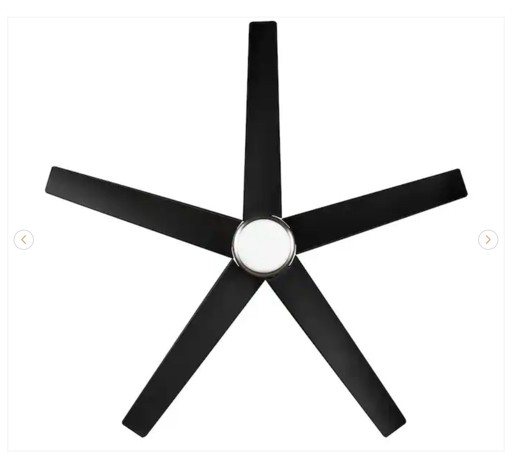 Hampton Bay Mena 54 in. LED Brushed Nickel Ceiling Fan - photo 2