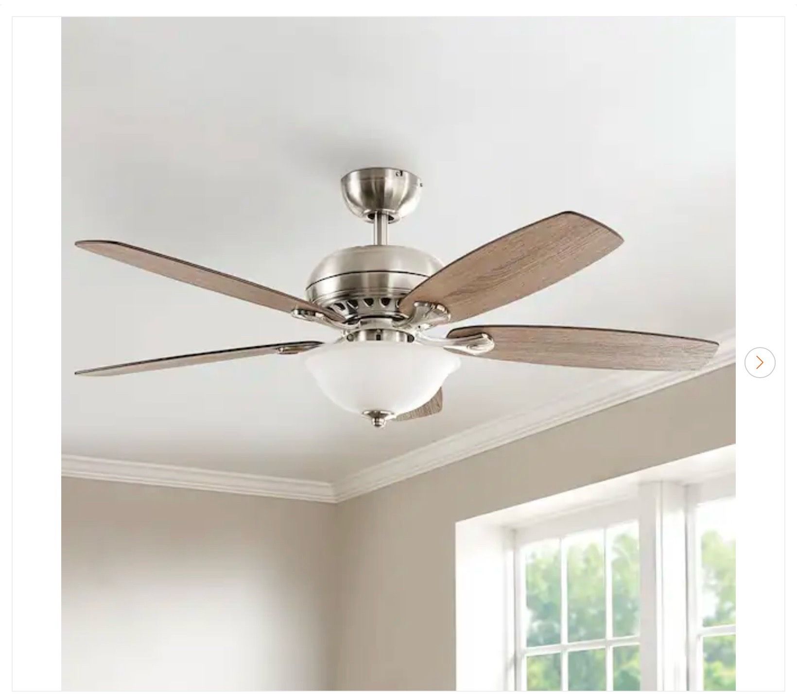 Hampton Bay Southwind II 52 in. Indoor LED Brushed Nickel Ceilin