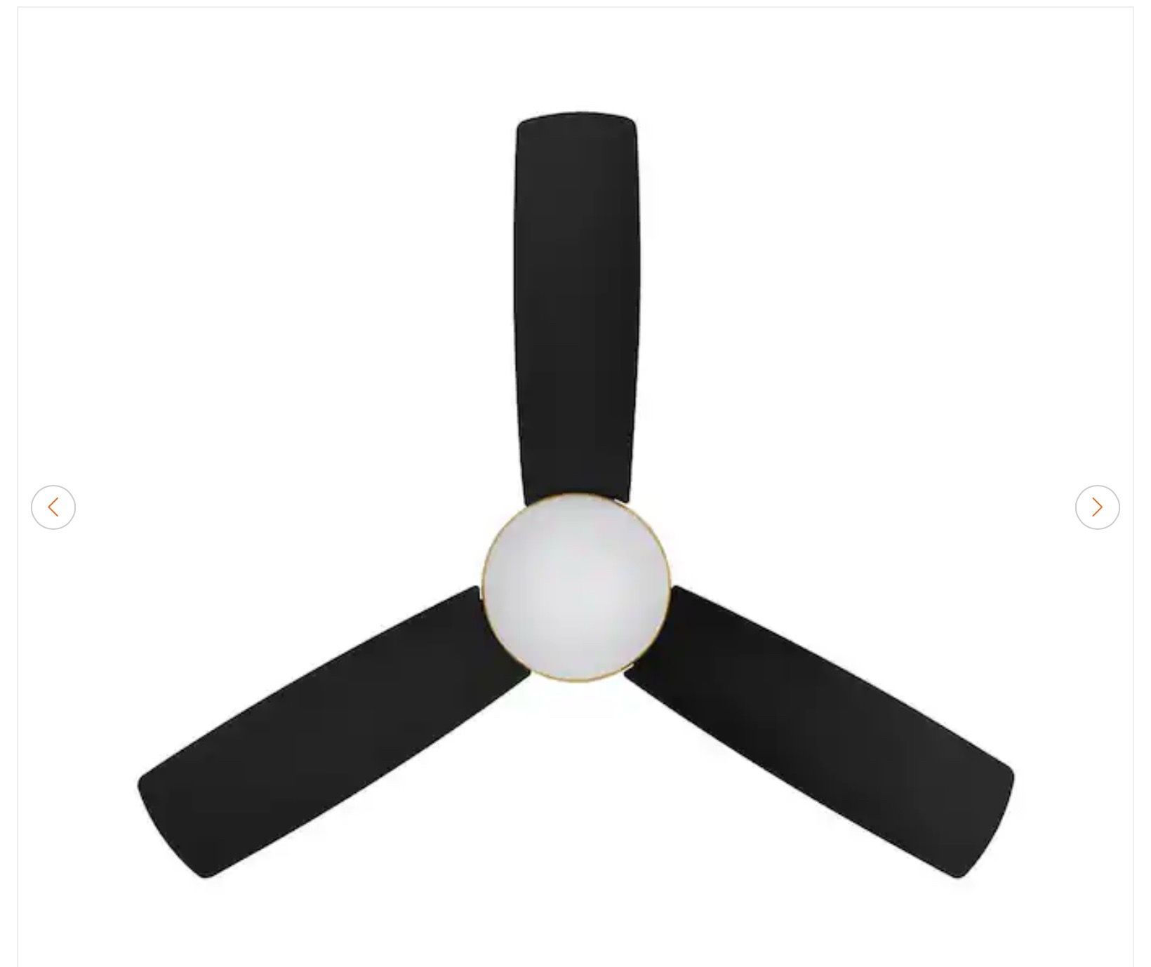 Hampton Bay Blaketon 46 in. Matte Black Ceiling Fan - New - photo 2