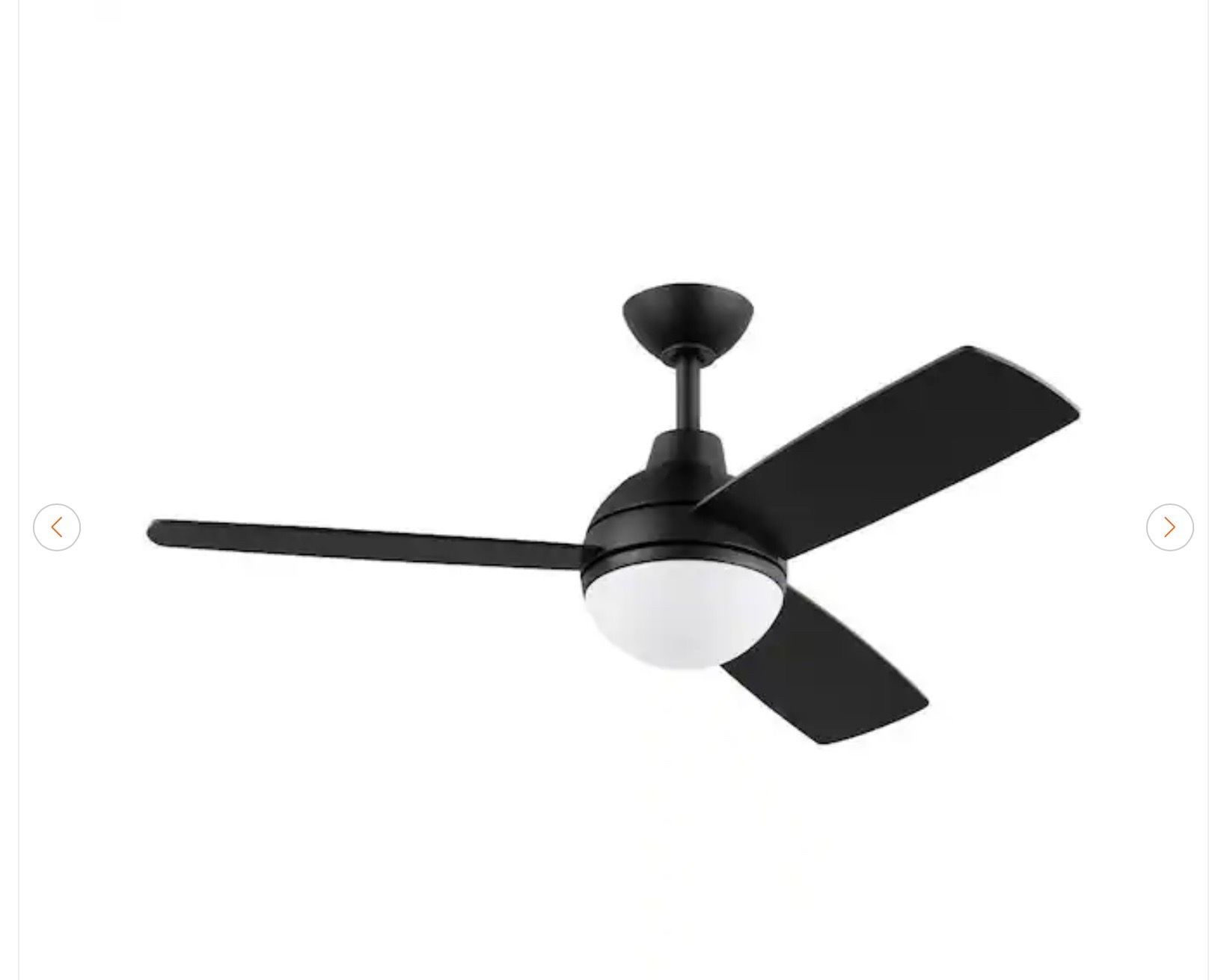 Hampton Bay Blaketon 46 in. Matte Black Ceiling Fan - New - photo 3