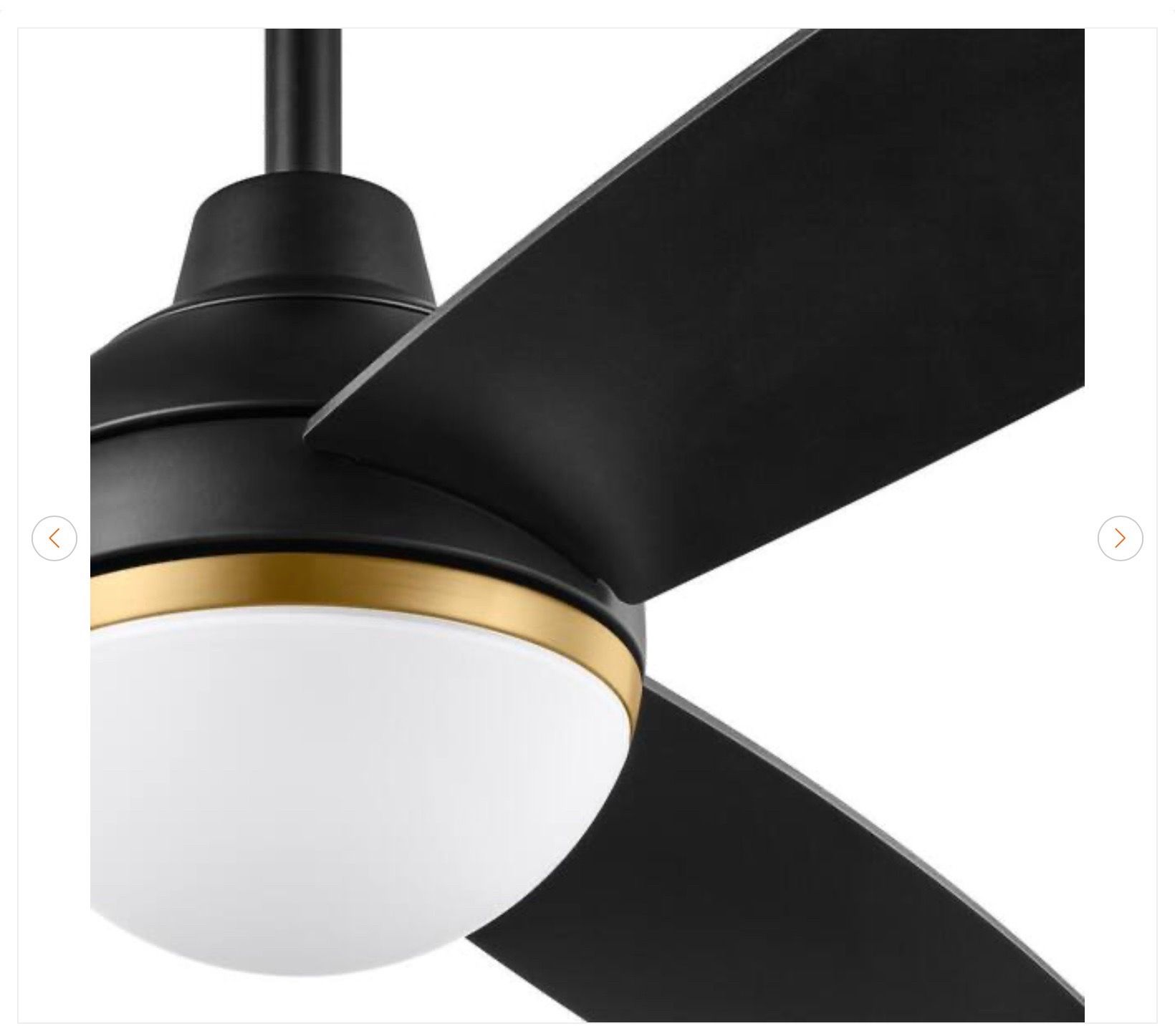 Hampton Bay Blaketon 46 in. Matte Black Ceiling Fan - New - photo 4