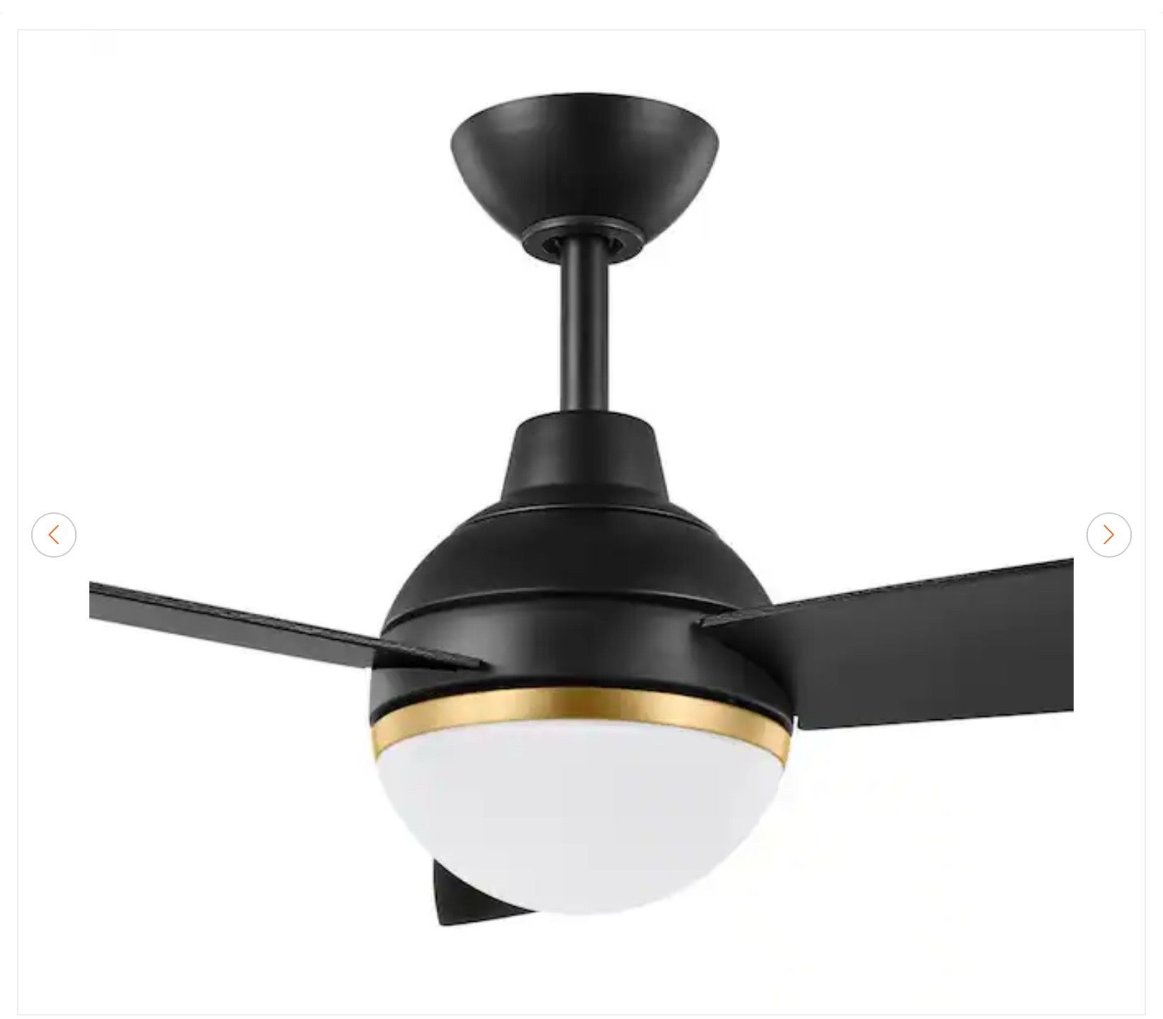 Hampton Bay Blaketon 46 in. Matte Black Ceiling Fan - New - photo 5
