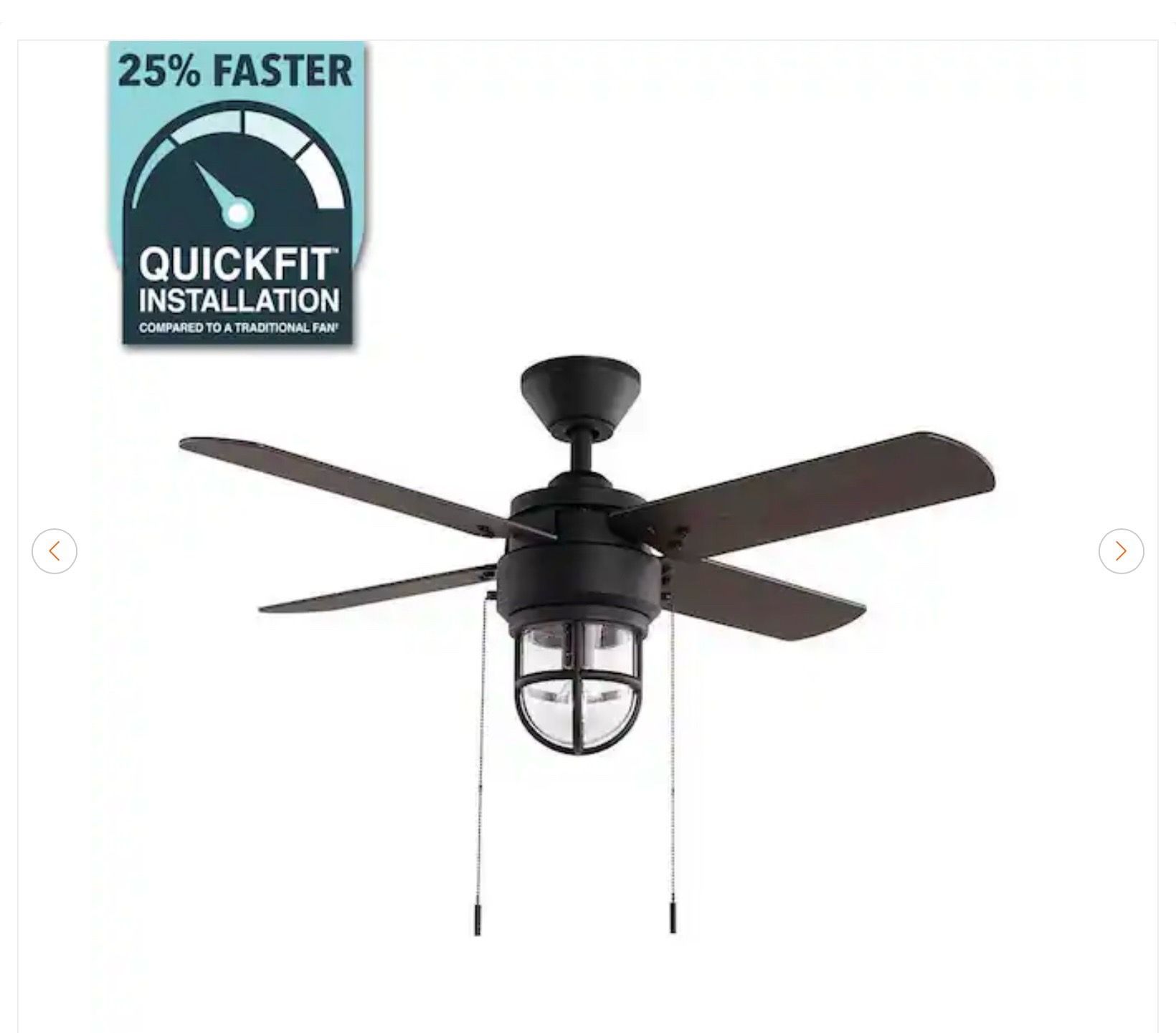 Hampton Bay Cedar Lake 44 in. Indoor/Outdoor LED Ceiling Fan - photo 2
