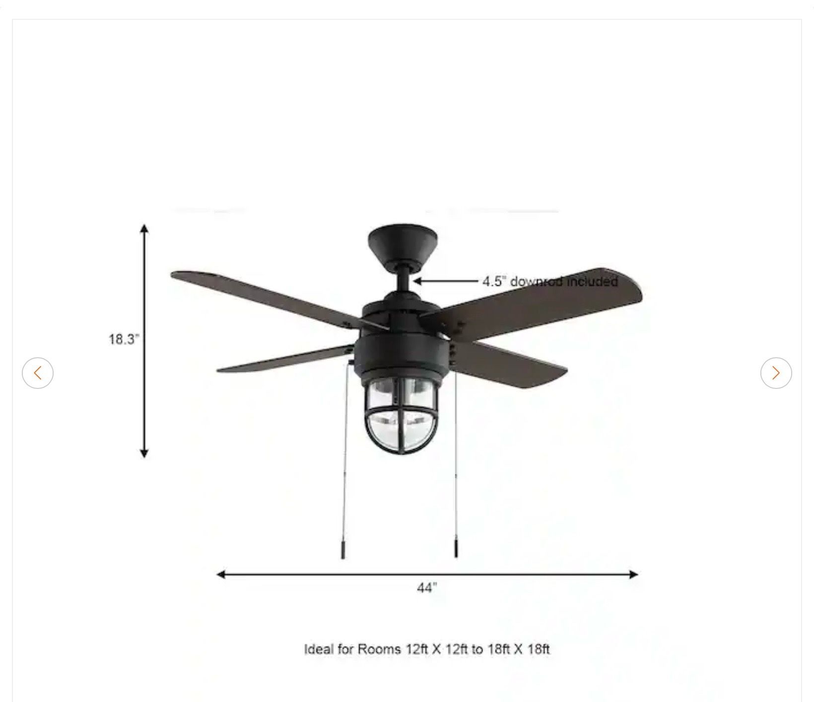 Hampton Bay Cedar Lake 44 in. Indoor/Outdoor LED Ceiling Fan - photo 3