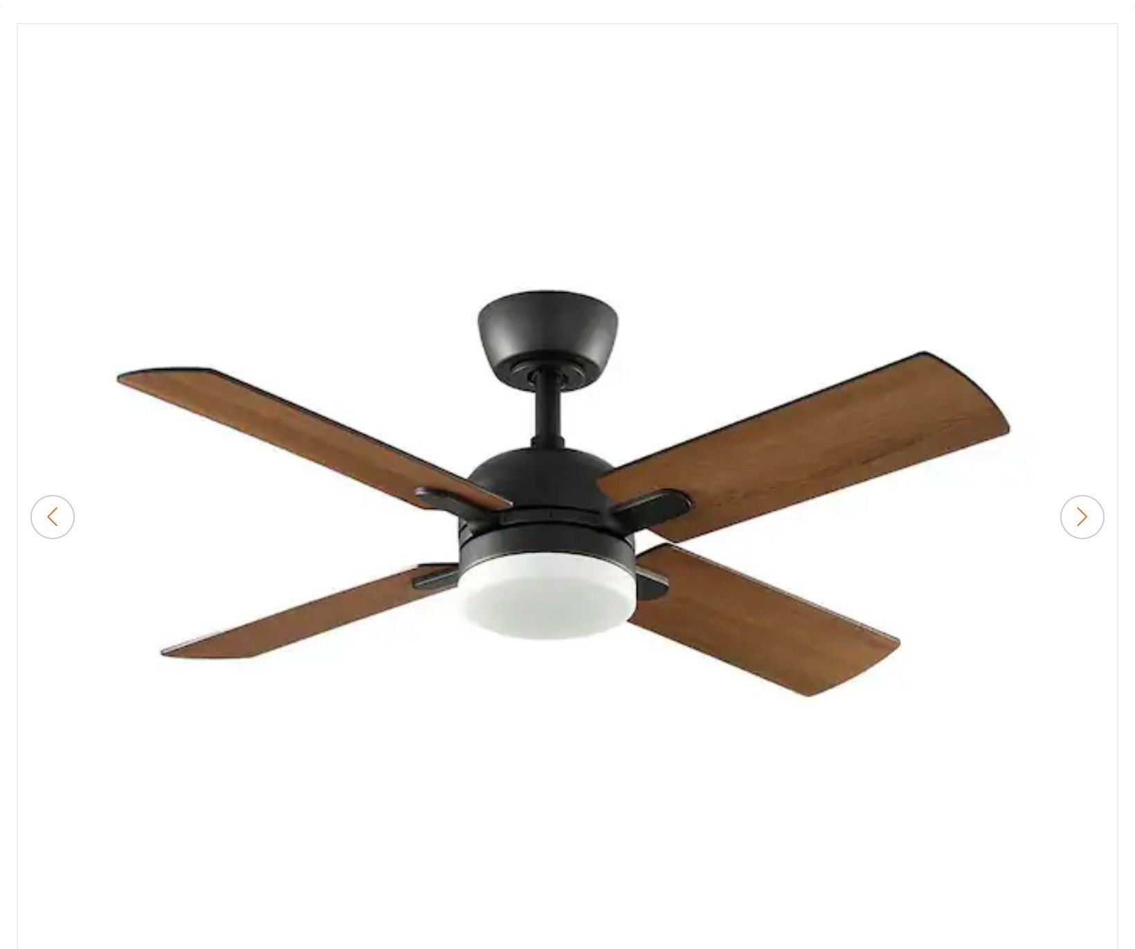 Hampton Bay Letta 42 in. LED Indoor Matte Black Ceiling Fan - photo 3