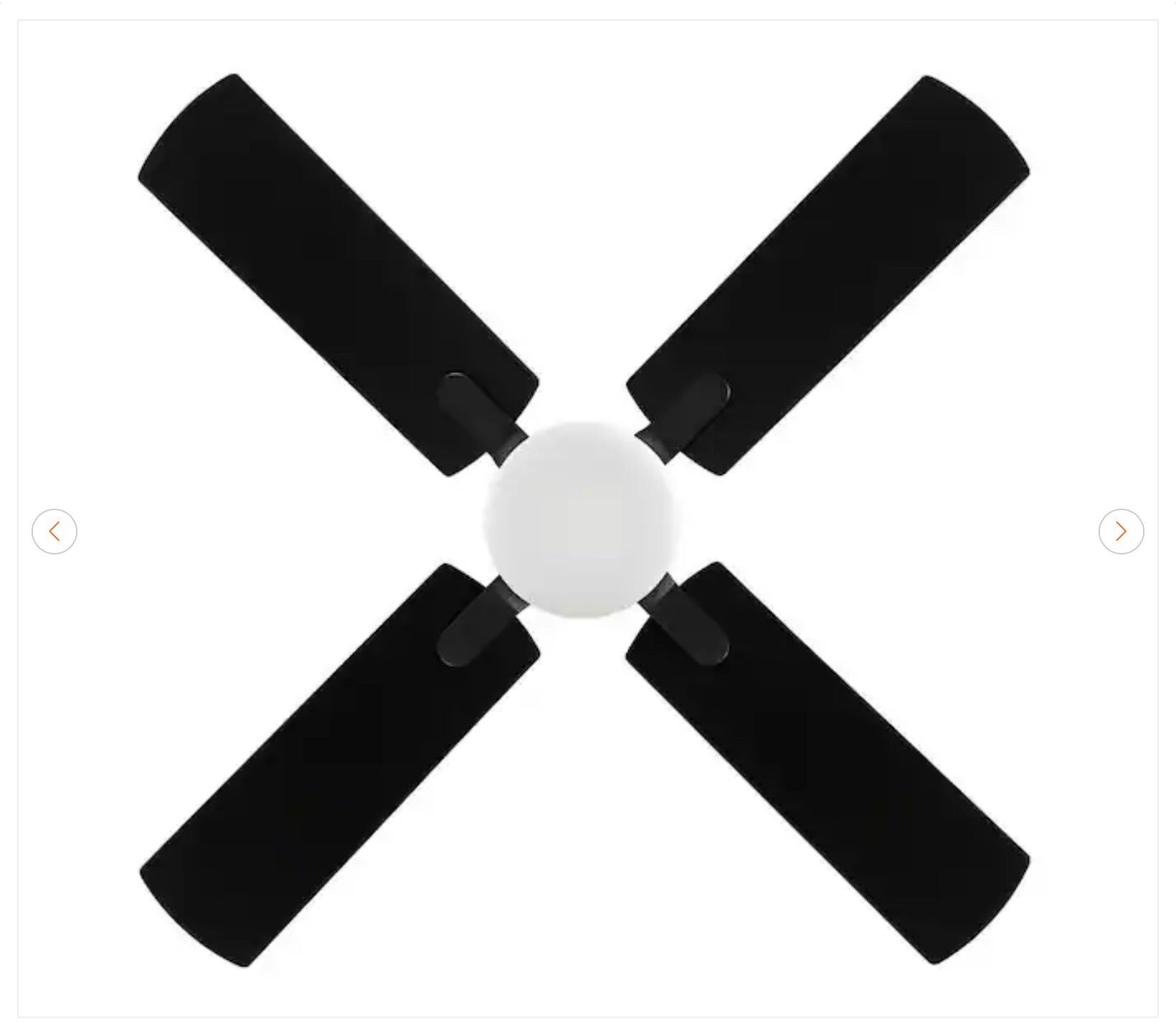 Hampton Bay Letta 42 in. LED Indoor Matte Black Ceiling Fan - photo 5