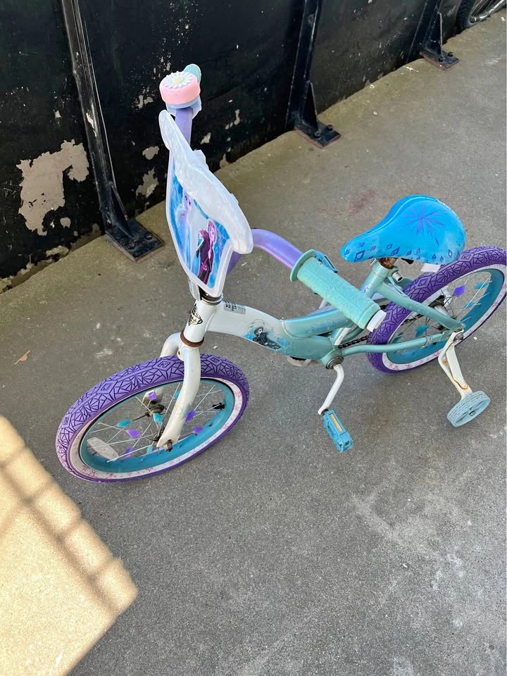 14” Girls Frozen Bike + Helmet + Protective Gear Set
