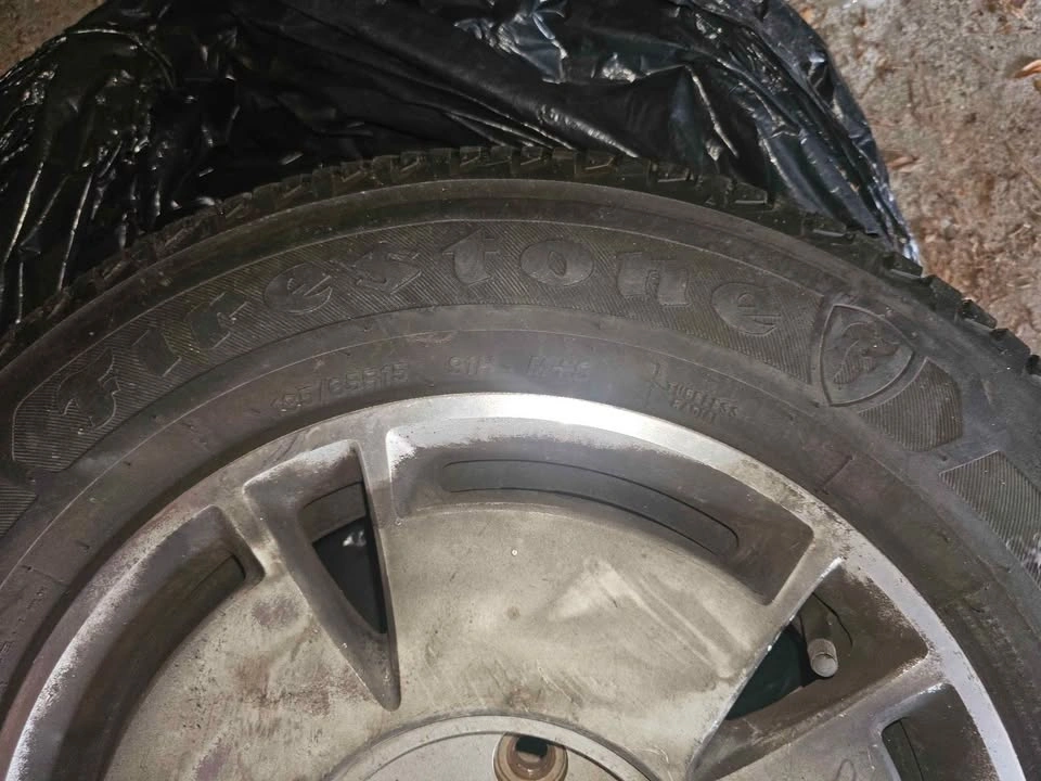 4 Firestone Champion Tires on Steel Rims 195/65R15 Honda Civic - photo 5