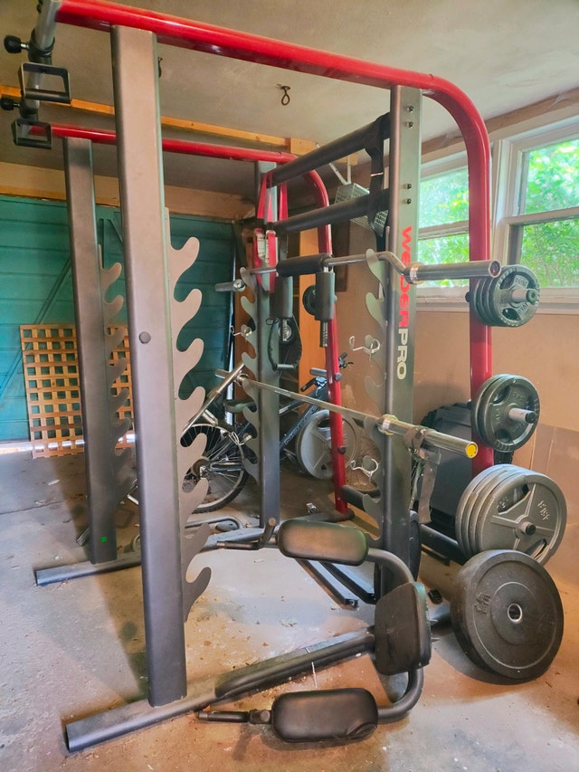 Weider Pro Squat Rack and Bar Bells