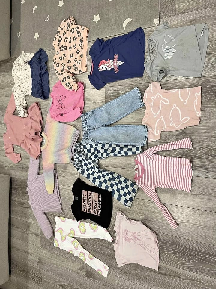 Girls' Clothing Bundle - Assorted Tops, Sweaters, and Pants 3-4T